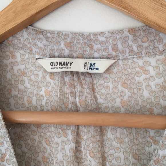 Old Navy Beige Drawstring Sheer Ruffle Dress - Picture 5 of 7